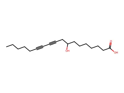 8-Hydroxy-10,12-octadecadiynoic acid structure