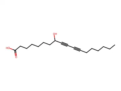 8-Hydroxy-9,11-octadecadiynoic acid structure