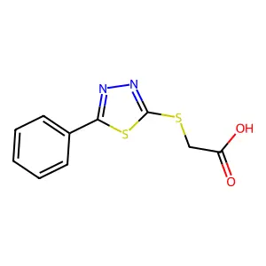 Acetic acid, ((5-phenyl-1,3,4-thiadiazol-2-yl)thio)- structure
