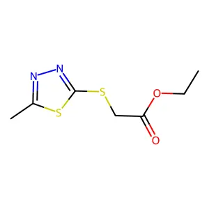 Ethyl 2-((5-methyl-1,3,4-thiadiazol-2-yl)thio)acetate structure