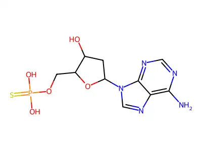 2'-Deoxyadenosine 5'-O-thiophosphate sodium salt structure