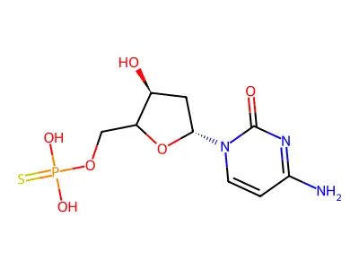 2'-Deoxy-5'-o-thiophosphonocytidine structure