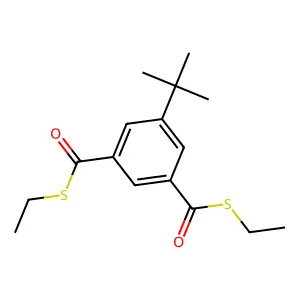 S~1~,S~3~-Diethyl 5-tert-butylbenzene-1,3-dicarbothioate structure
