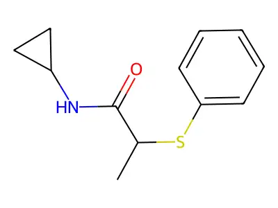 N-Cyclopropyl-2-phenylsulfanyl-propanamide structure