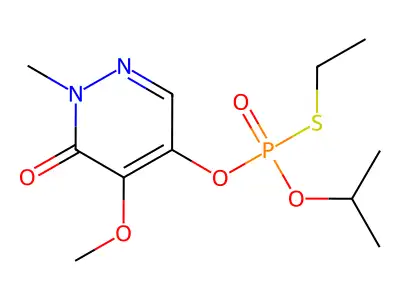 S-Ethyl O-isopropyl O-(5-methoxy-1-methyl-6-oxo-1H-pyridazin-4-yl) phosphorothioate structure
