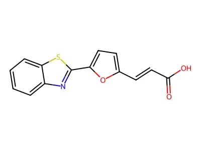 3-[5-(1,3-Benzothiazol-2-yl)furan-2-yl]prop-2-enoic acid structure