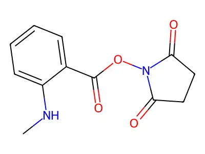 Succinimidyl N-methylanthranilate structure
