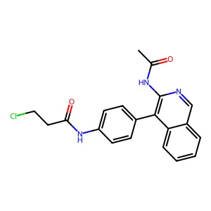 N-[4-(3-acetamidoisoquinolin-4-yl)phenyl]-3-chloropropanamide structure