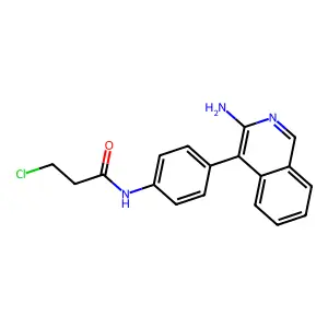 N-[4-(3-aminoisoquinolin-4-yl)phenyl]-3-chloropropanamide structure
