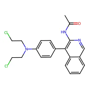 N-(4-{4-[Bis(2-chloroethyl)amino]phenyl}isoquinolin-3-yl)acetamide structure