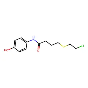 4-[(2-Chloroethyl)sulfanyl]-N-(4-hydroxyphenyl)butanamide structure