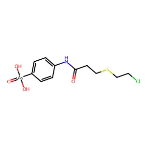 (4-{3-[(2-Chloroethyl)sulfanyl]propanamido}phenyl)arsonic acid structure
