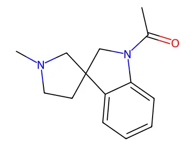 1-Acetyl-1'-methylspiro(indoline-3,3'-pyrrolidine) structure