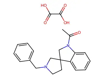 Spiro(indoline-3,3'-pyrrolidine), 1-acetyl-1'-benzyl-, oxalate structure