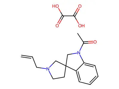 Spiro(indoline-3,3'-pyrrolidine), 1-acetyl-1'-allyl-, oxalate structure