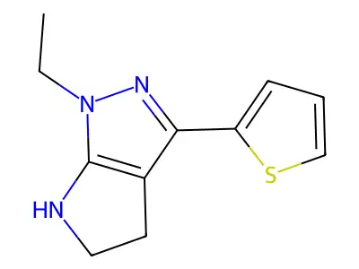 1-Ethyl-3-(thiophen-2-yl)-1,4,5,6-tetrahydropyrrolo[2,3-c]pyrazole structure
