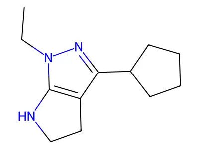 3-Cyclopentyl-1-ethyl-1,4,5,6-tetrahydropyrrolo[2,3-c]pyrazole structure