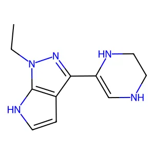 1-ethyl-3-pyrazin-2-yl-5,6-dihydro-4H-pyrrolo[3,2-d]pyrazole structure