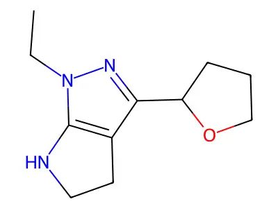 1-Ethyl-3-(tetrahydrofuran-2-yl)-1,4,5,6-tetrahydropyrrolo[2,3-c]pyrazole structure