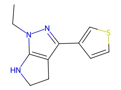 1-Ethyl-3-(thiophen-3-yl)-1,4,5,6-tetrahydropyrrolo[2,3-c]pyrazole structure