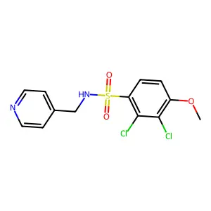 2,3-dichloro-4-methoxy-N-(pyridin-4-ylmethyl)benzenesulfonamide structure
