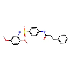 N-[4-[(2,5-dimethoxyphenyl)sulfamoyl]phenyl]-3-phenylpropanamide structure