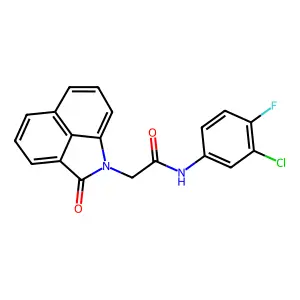 N-(3-chloro-4-fluorophenyl)-2-(2-oxobenzo[cd]indol-1(2H)-yl)acetamide structure