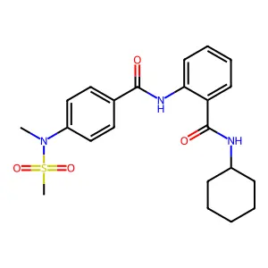 N-cyclohexyl-2-[[4-[methyl(methylsulfonyl)amino]benzoyl]amino]benzamide structure