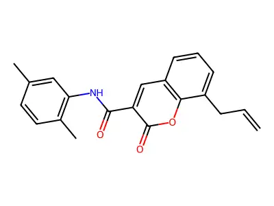 8-allyl-N-(2,5-dimethylphenyl)-2-oxo-2H-chromene-3-carboxamide structure