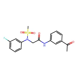 N-(3-acetylphenyl)-2-(3-fluoro-N-methylsulfonylanilino)acetamide structure