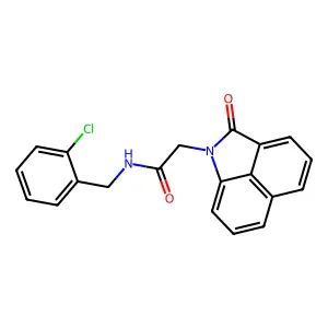 N-(2-chlorobenzyl)-2-(2-oxobenzo[cd]indol-1(2H)-yl)acetamide structure