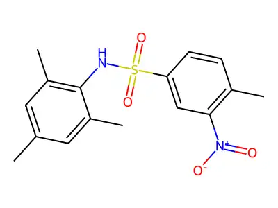 N-mesityl-4-methyl-3-nitrobenzenesulfonamide structure