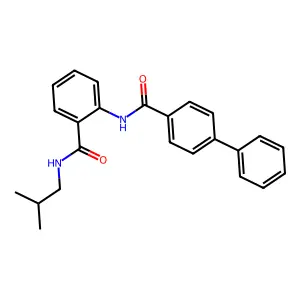 N-(2-methylpropyl)-2-[(4-phenylbenzoyl)amino]benzamide structure
