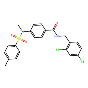 N-(2,4-dichlorobenzyl)-4-{methyl[(4-methylphenyl)sulfonyl]amino}benzamide structure