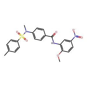 N-(2-methoxy-5-nitrophenyl)-4-[methyl-(4-methylphenyl)sulfonylamino]benzamide structure