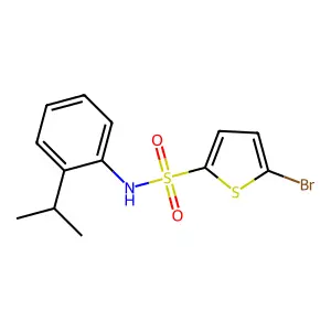 5-bromo-N-(2-propan-2-ylphenyl)thiophene-2-sulfonamide structure