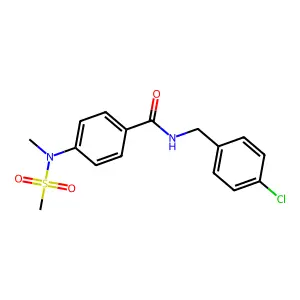 N-(4-chlorobenzyl)-4-[methyl(methylsulfonyl)amino]benzamide structure