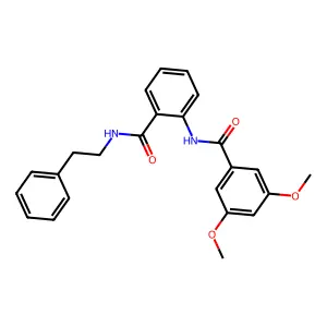 3,5-dimethoxy-N-{2-[(2-phenylethyl)carbamoyl]phenyl}benzamide structure