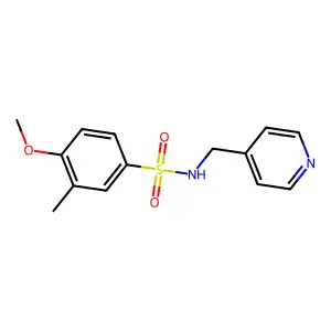 4-methoxy-3-methyl-N-(pyridin-4-ylmethyl)benzenesulfonamide structure