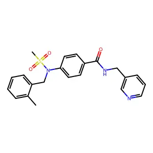 4-[(2-methylbenzyl)(methylsulfonyl)amino]-N-(3-pyridinylmethyl)benzamide structure