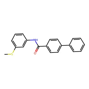 N-(3-methylsulfanylphenyl)-4-phenylbenzamide structure