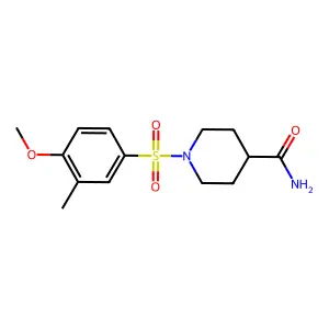 1-[(4-Methoxy-3-methylphenyl)sulfonyl]-4-piperidinecarboxamide structure