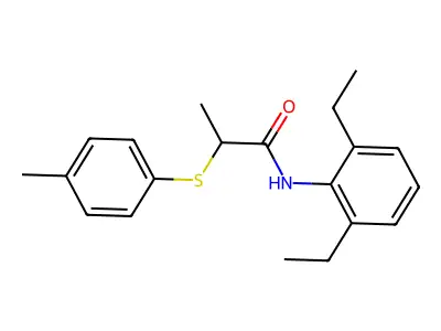 N-(2,6-diethylphenyl)-2-(4-methylphenyl)sulfanylpropanamide structure