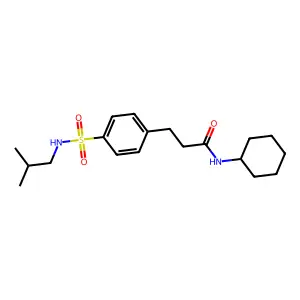 N-cyclohexyl-3-{4-[(isobutylamino)sulfonyl]phenyl}propanamide structure