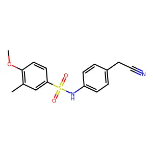 N-[4-(cyanomethyl)phenyl]-4-methoxy-3-methylbenzenesulfonamide structure