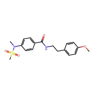 N-[2-(4-methoxyphenyl)ethyl]-4-[methyl(methylsulfonyl)amino]benzamide structure