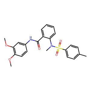 N-(3,4-dimethoxyphenyl)-2-{methyl[(4-methylphenyl)sulfonyl]amino}benzamide structure