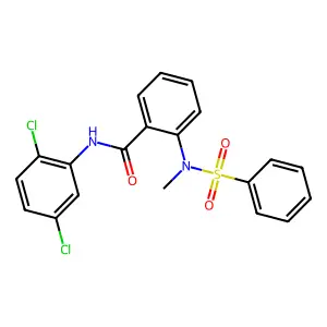 N-(2,5-dichlorophenyl)-2-[methyl(phenylsulfonyl)amino]benzamide structure