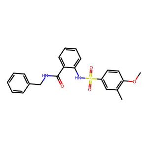 N-benzyl-2-[(4-methoxy-3-methylphenyl)sulfonylamino]benzamide structure