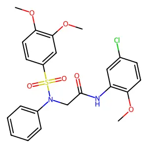 N-(5-chloro-2-methoxyphenyl)-2-(N-(3,4-dimethoxyphenyl)sulfonylanilino)acetamide structure